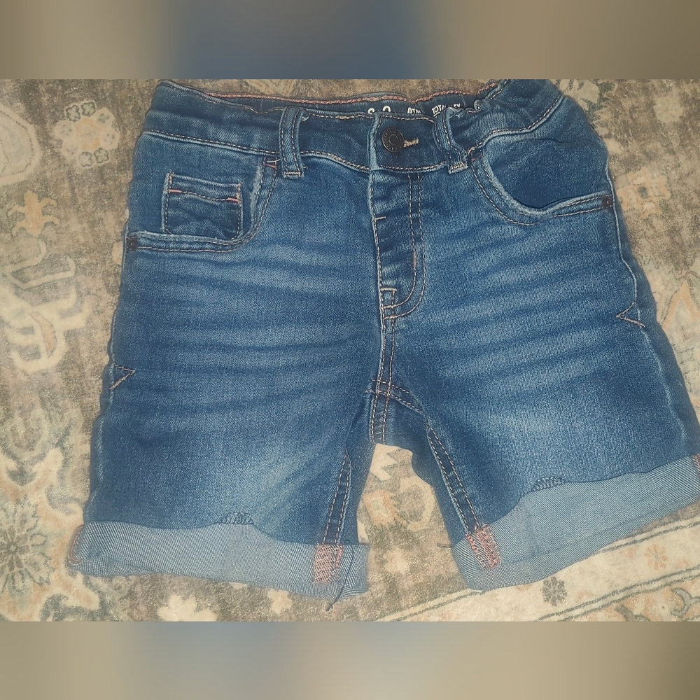 Cat & Jack Blue Denim Roll-Cuff Kids Shorts